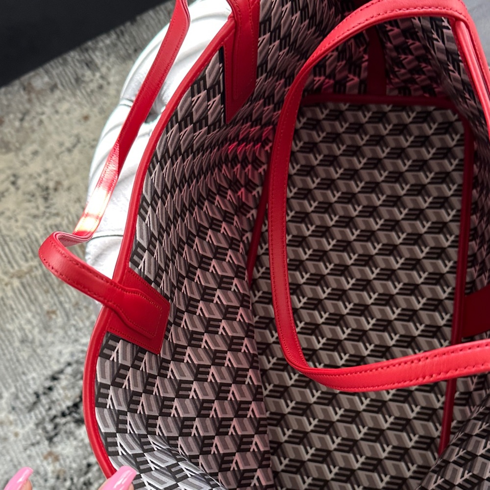 MCM Red and Black Women's Tote Bag - Picture 7 of 9